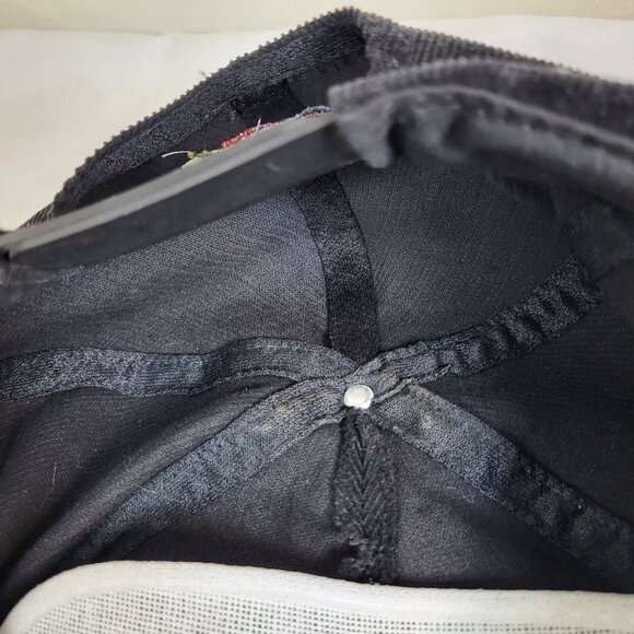 AKZO NOBEL Hat Snapback Baseball Vintage 90s Cap CORDUROY Dad Trucker Black - Picture 12 of 12